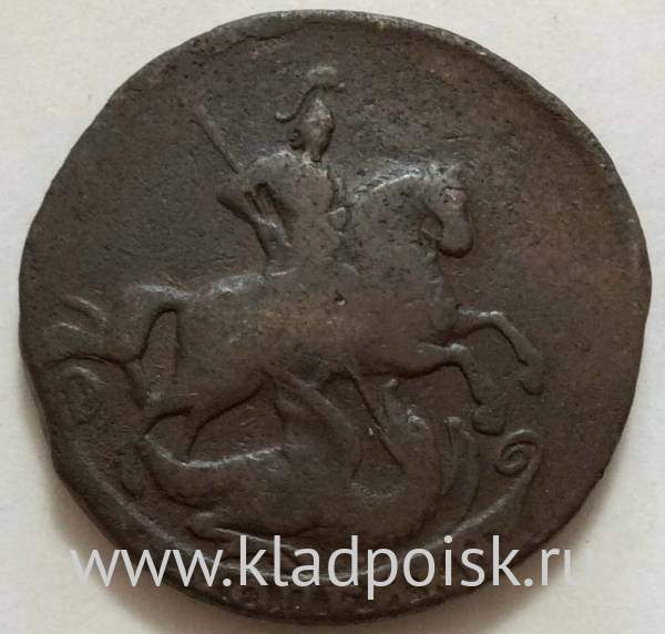 Монета 2 копейки 1757 года, Российская Империя, Елизавета I (арт 3)