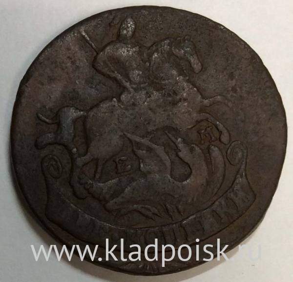 Монета 2 копейки Российской Империи 1769 ЕМ Монета 2 копейки Российской Империи 1769 ЕМ