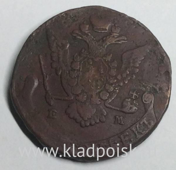Монета 5 копеек Российской Империи 1773 ЕМ (арт 2) Монета 5 копеек Российской Империи 1773 ЕМ (арт 2)