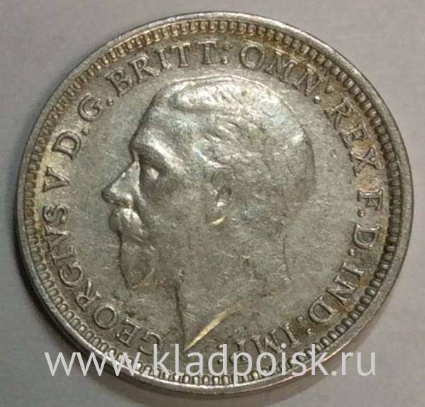 Монета 3 пенса 1931 года Великобритания Монета 3 пенса 1931 года Великобритания