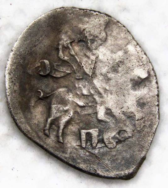 Копейка (чешуя) серебро Иван IV Васильевич Грозный 1533-1584 гг., Псковский денежный двор Копейка (чешуя) серебро Иван IV Васильевич Грозный 1533-1584 гг., Псковский денежный двор