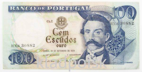 Банкнота 100 эскудо 1978 года Португалия