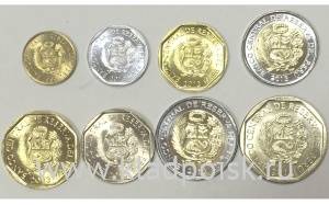 Набор монет Перу, 1999-2014, 8 монет