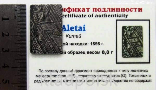 Спил метеорита Aletai, арт 27