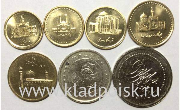 Набор монет Иран серии Архитектура Мечети, 2005-2012, 7 монет