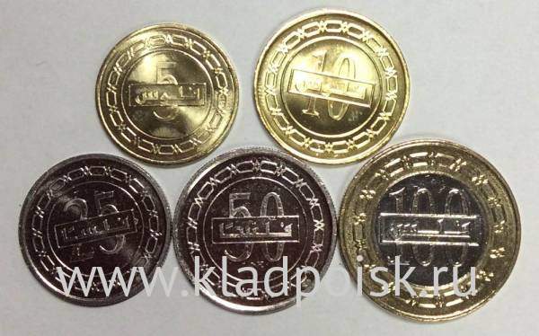 Набор монет Бахрейна 2010-2012 гг., 5 монет