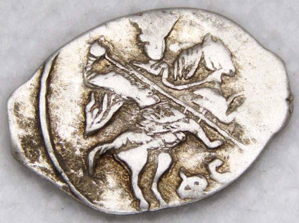 Копейка (чешуя) серебро Иван IV Васильевич Грозный 1533-1584 гг., Новгородский денежный двор, ФС, арт 3