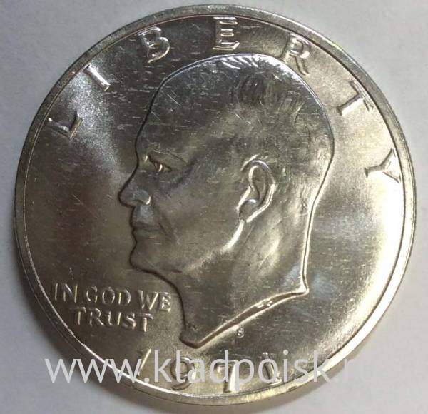 Монета 1 доллар США Эйзенхауэр 1971 Серебро 400 пр. Монета 1 доллар США Эйзенхауэр 1971 Серебро 400 пр.