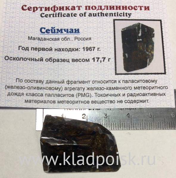 Осколок метеорита Сеймчан арт 20