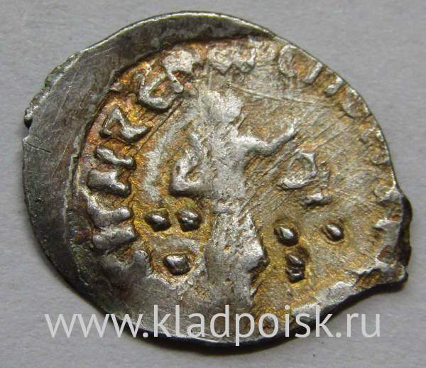 Денга Василий II Васильевич «Тёмный», серебро, Князь с отрубленной головой в руке/всадник с копьем, арт 4 Денга Василий II Васильевич «Тёмный», серебро, Князь с отрубленной головой в руке/всадник с копьем, арт 4