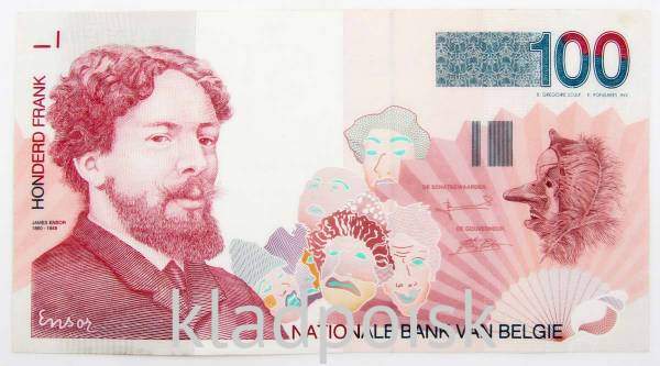 Банкнота 100 франков 1995-2001 г. Бельгия