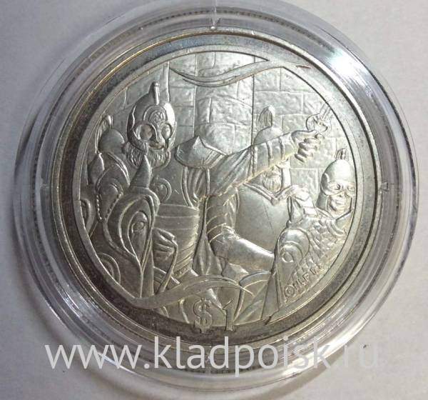 Монета 1 доллар Новая Зеландия 2003, Военное дело, серебро