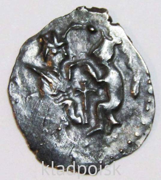 Новгородская денга (чешуя), серебро, период самостоятельности 1420-1478 гг, арт 3