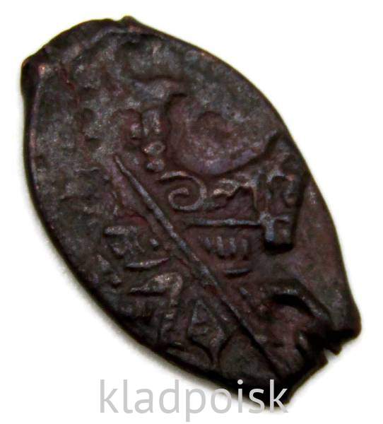 Копейка медь Алексей Михайлович (чешуя), 1655-1663 гг. Медный бунт, Москва, Старый двор