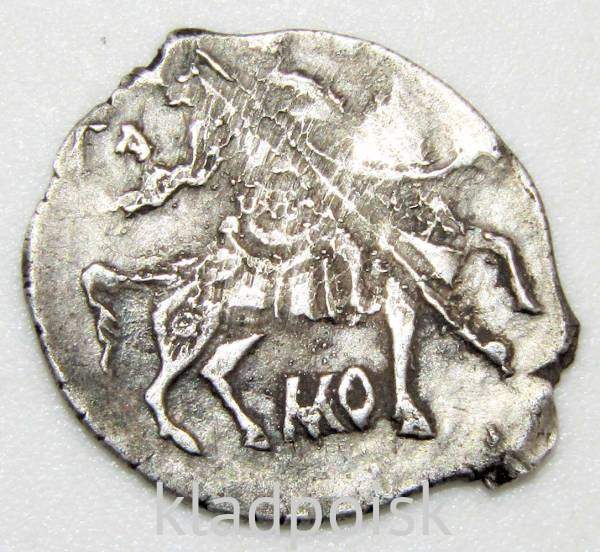 Копейка серебро Борис Федорович Годунов (чешуя), 1598-1605 гг. Московский денежный двор, арт 5 Копейка серебро Борис Федорович Годунов (чешуя), 1598-1605 гг. Московский денежный двор, арт 5