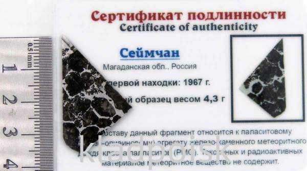 Спил метеорита Сеймчан арт 10