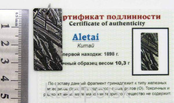 Подвеска из метеорита Aletai