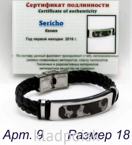 Браслет из экокожи с метеоритом Sericho