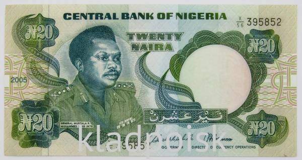 Банкнота 20 найра 2005 года Нигерия