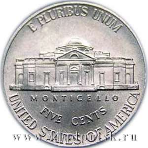 Монета 5 центов Монтичелло (2006) Монета 5 центов Монтичелло (2006)