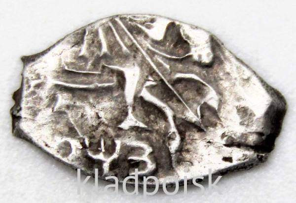 Копейка серебро Петр I Алексеевич (чешуя), 1707 год, Кадашевский денежный двор, «Залипуха» Копейка серебро Петр I Алексеевич (чешуя), 1707 год, Кадашевский денежный двор, «Залипуха»