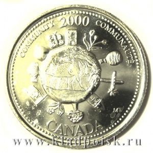 Монета  25 центов Канада, Миллениум 2000 – Сообщество