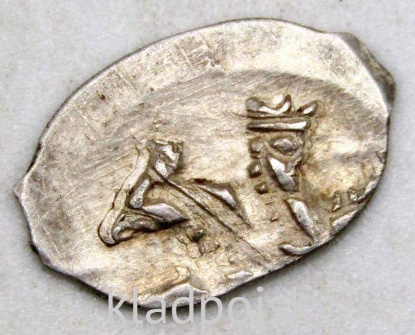 Копейка серебро Михаил Фёдорович (чешуя), 1613-1645 гг. Новгородский денежный двор