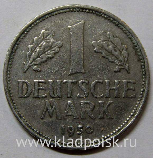 Монета 1 марка Германия 1950 (D)