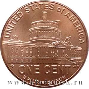 Монета 1 цент Линкольн Президентство в Вашингтоне Монета 1 цент Линкольн Президентство в Вашингтоне