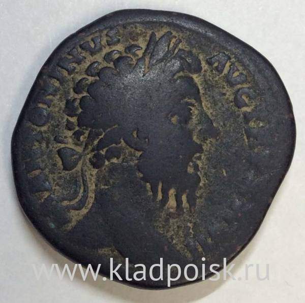 Монета Сестерций Римская Империя Марк Аврелий Антонин (121-180)