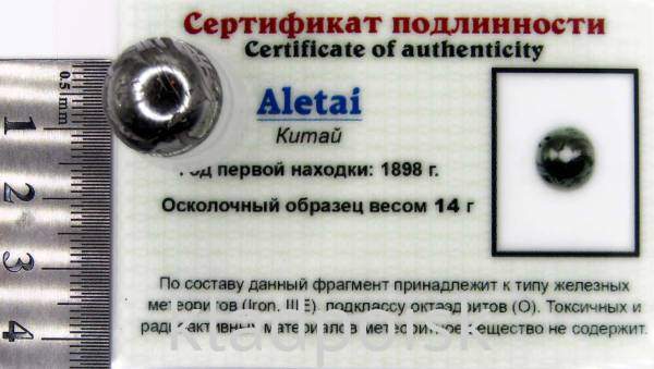 Шар из метеорита Aletai, арт 9