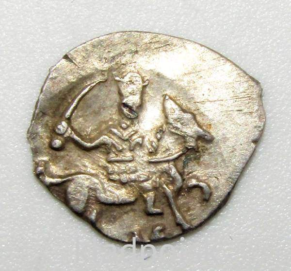 Денга Иван IV Васильевич Грозный (чешуя), серебро, Москва, ДЕ, ГКХ № 83