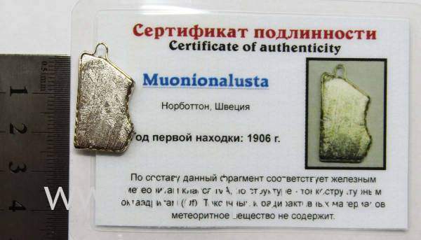 Подвеска из метеорита Муонионалуста (Muonionalusta), арт 3 Подвеска из метеорита Муонионалуста (Muonionalusta), арт 3