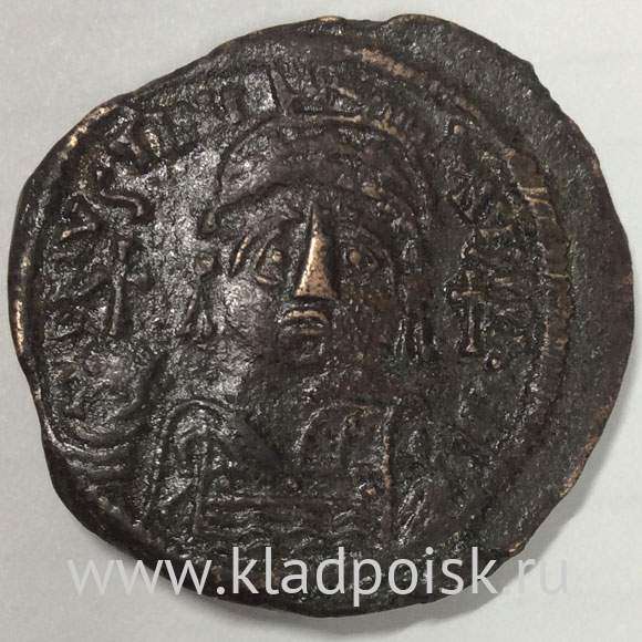 Монета Византии Фоллис Юстиниан I 542 год н.э. Константинополь Монета Византии Фоллис Юстиниан I 542 год н.э. Константинополь