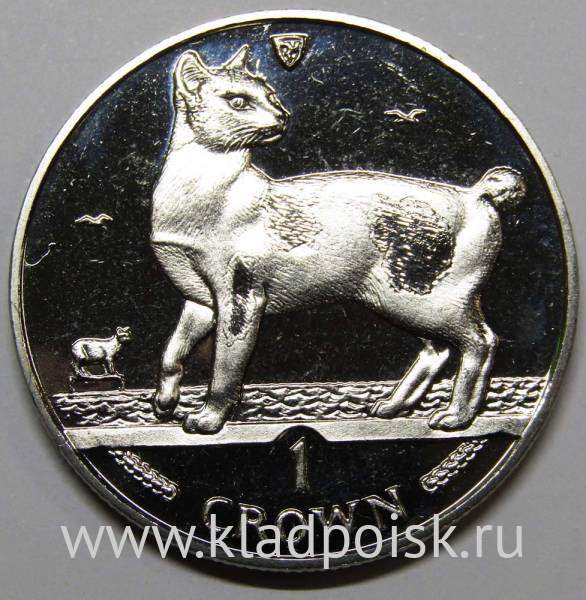 Монета 1 крона Остров Мэн, 1994, Японский бобтейл