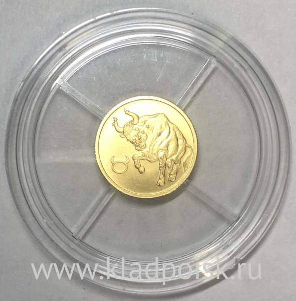Монета 25 рублей серии Знаки зодиака, Телец 2003 – золото Монета 25 рублей серии Знаки зодиака, Телец 2003 – золото