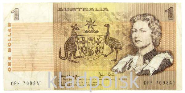 Банкнота 1 доллар Австралия 1983, арт 2 Банкнота 1 доллар Австралия 1983, арт 2