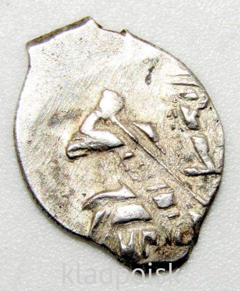 Копейка серебро Михаил Фёдорович (чешуя), 1613-1645 гг. Новгородский денежный двор, арт 3