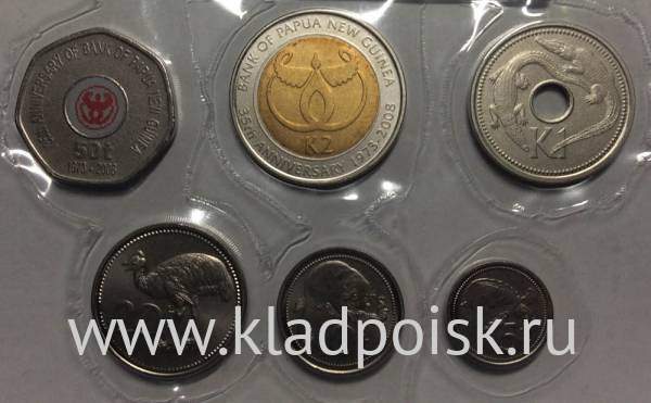 Набор монет Папуа - Новая Гвинея, 6 монет