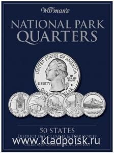 Альбом-планшет для монет 25 центов серии Национальные парки США Альбом-планшет для монет 25 центов серии Национальные парки США