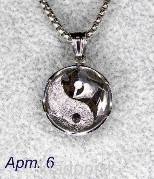 Кулон Инь-Янь с метеоритами Muonionalusta и Sericho, арт 6 Кулон Инь-Янь с метеоритами Muonionalusta и Sericho, арт 6