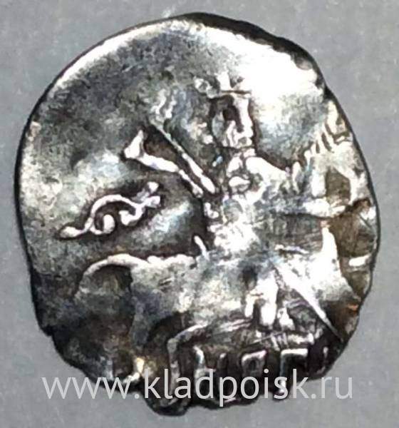 Копейка шведской оккупации Новгорода, НРГI (чешуя), арт 11 Копейка шведской оккупации Новгорода, НРГI (чешуя), арт 11