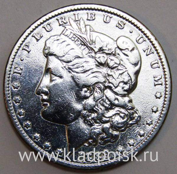 Монета 1 доллар Моргана США, Серебро 900 пр., 1889 год