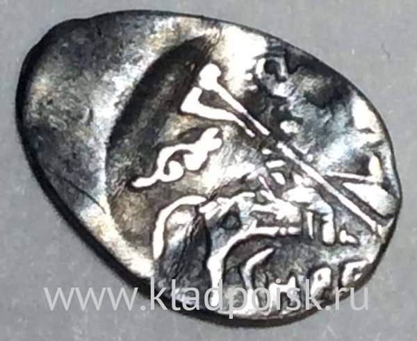 Копейка шведской оккупации Новгорода, НРГI (чешуя), арт 12 Копейка шведской оккупации Новгорода, НРГI (чешуя), арт 12