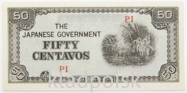 Банкнота 50 сентаво 1942 года - Японская оккупация Филиппин Банкнота 50 сентаво 1942 года - Японская оккупация Филиппин
