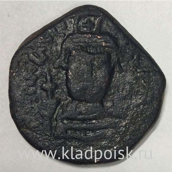 Монета Византии Фоллис Ираклий 626 г. н.э. Никомедия Монета Византии Фоллис Ираклий 626 г. н.э. Никомедия