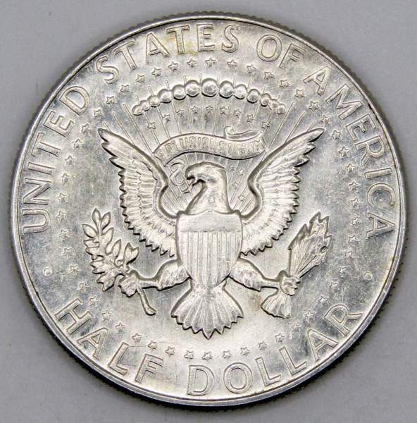 Монета 50 центов США «Кеннеди» 1966 года серебро 400 пробы