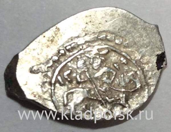 Денга Василий II Васильевич «Тёмный», серебро, Всадник/строчник, арт 6 Денга Василий II Васильевич «Тёмный», серебро, Всадник/строчник, арт 6