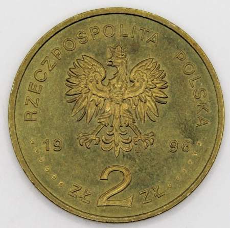 Монета 2 злотых Польша Генрик Сенкевич 1996