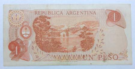 Банкнота Аргентина 1 песо 1970-1973 гг.